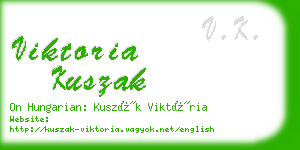 viktoria kuszak business card